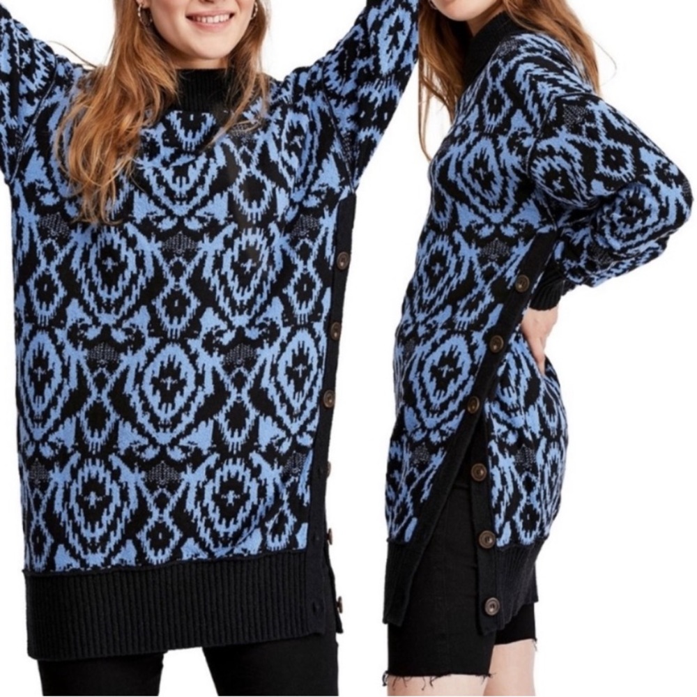 Free People wallpaper oversized sweater tunic